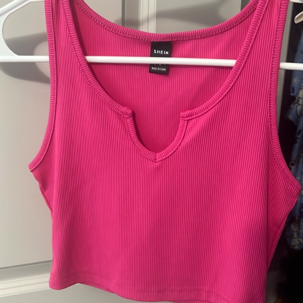 hot pink crop top